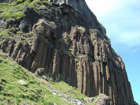 Basalt Cliffs on East of the Island